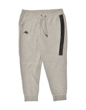 KAPPA Mens Tracksuit Trousers Joggers Large Grey BJ68