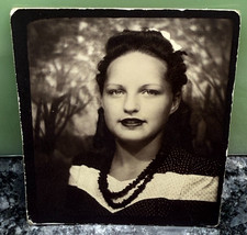 Vintage Photobooth Photo Gorgeous Young Woman 1930s