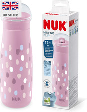 NUK Mini-Me Flip Toddler Cup 450ml Leak Proof Straw Bottle for Kids 12+ Months