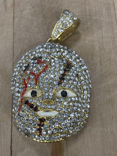 Gold tone chucky doll - chucky, pendant
