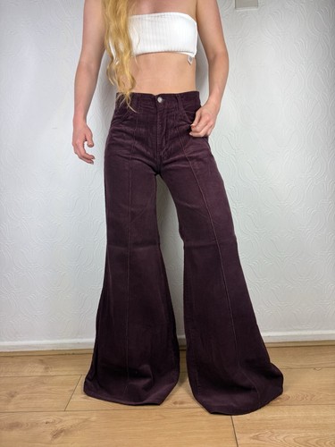 Y2k maroon corduroy flare - y2k,