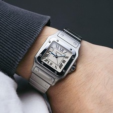 20mm Stainless Steel Watch Strap Fits Cartier Santos 100 Silver & Two Tone Gold