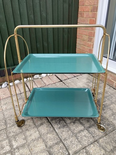 Vintage metal folding - metal, trolley