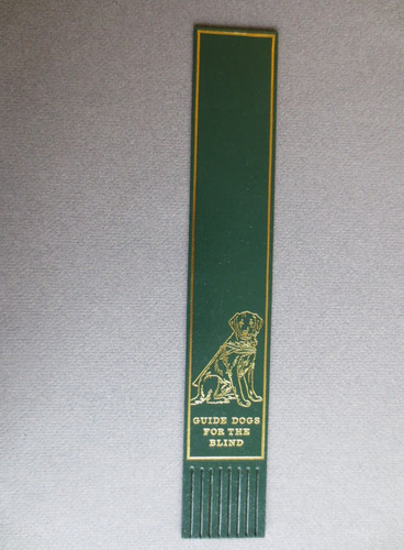 Leather bookmark guide dogs - bookmark,