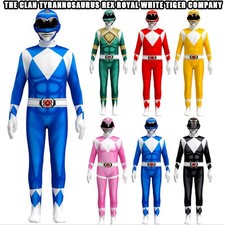 Kids Boy Ranger Morphsuits Mighty Morphin Power Rangers Costume Jumpsuit Xmas UK