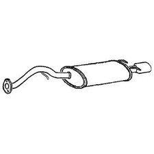 Exhaust Tail Pipe With Back Box for MG ZR 1.8 120 18K4F 2001-2005 Petrol Klarius