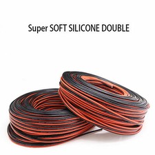 Super Flexible Soft Silicone Double Wire Cable Black＆Red 10/12/14/16/18/20/22AWG