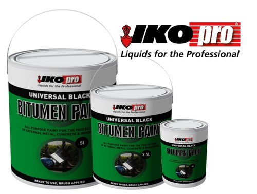 Iko pro black bitumen - black, paint