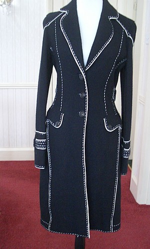 Orwell black white wool coat - orwell,