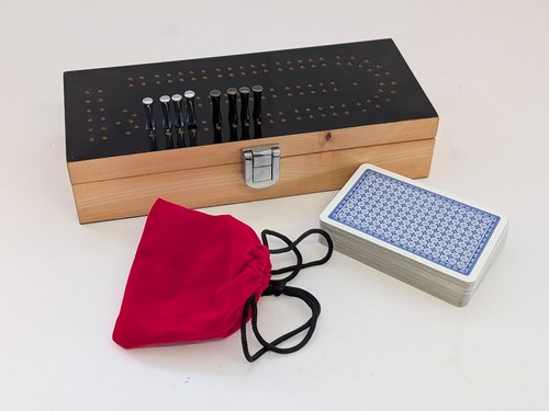 Wooden travel cribbage - wooden,