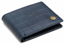 New Premium Quality Bi-fold Leather Wallet RFID Protected for Men Blue Colour