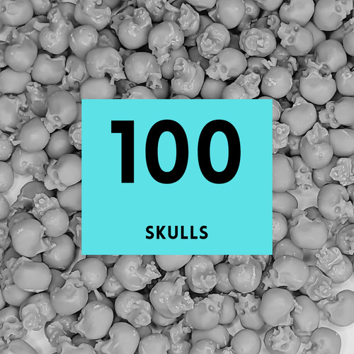 100x resin printed - 3d, skulls