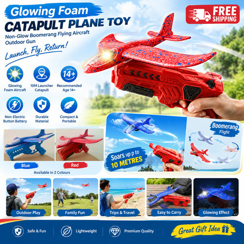 Glowing foam catapult - foam, plane