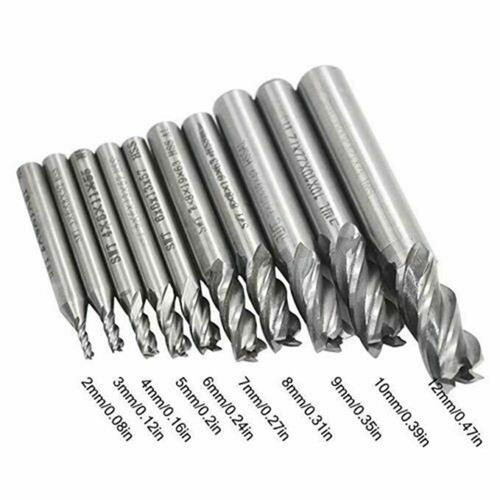 10pcs flute end - mill, cutter