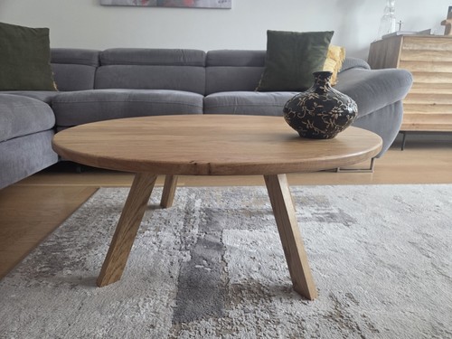 Handmade solid oak round - solid,
