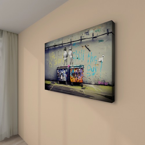 Banksy canvas print life - life, is