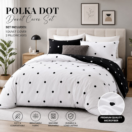 Black white polka dots duvet - dots,