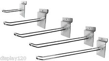 Slatwall Euro Hooks Shopfitting Display Hanging Pin Arms 4" 6" 8" 10" 12"