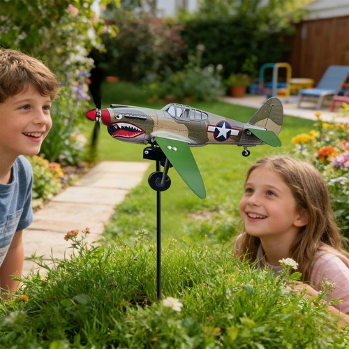 Shark mouth warplane garden - warplane,