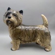 Vintage 1970s Coopercraft Cairn Terrier Dog Ceramic Figurine H18cm W20cm VGC
