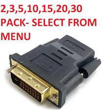 HDMI FEMALE TO DVI-D (24+1) MALE GOLD SOCKET ADAPTOR ADAPTER CONVERTER JOINER