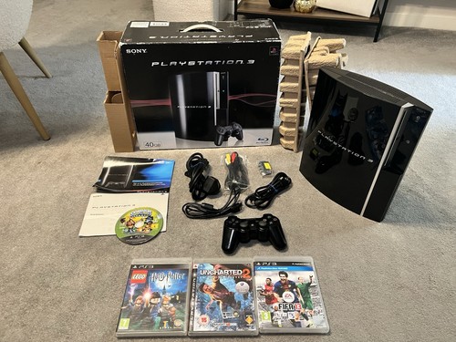 Sony playstation fat black - sony, 3