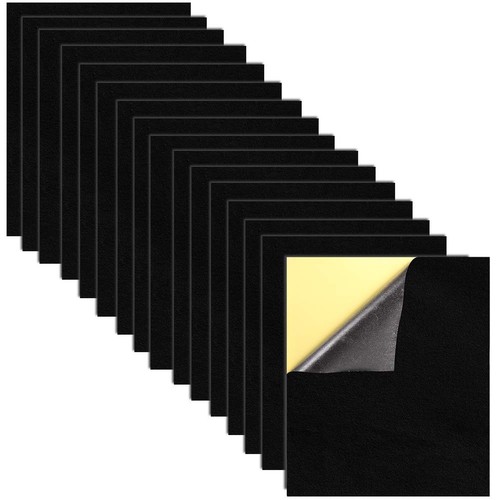 Black adhesive felt sheets - black,