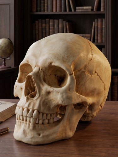 Realistic human skull - realistic,