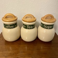 London Pottery Tea Coffee Sugar Ceramic Jars