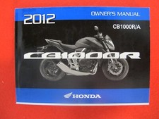 HONDA 2012 CB1000R/A New Old Stock Original Factory Owners Manual F118