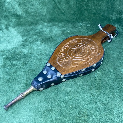 Antique wooden fire bellows - antique,