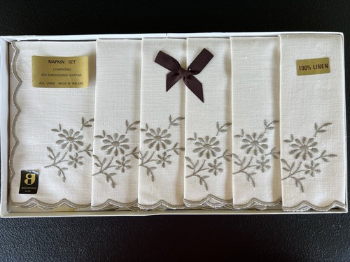 Vtg irish linen napkins - linen, napkins~