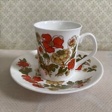 RETRO ELIZABETHAN MEADOW FLOWER BONE CHINA SMALL CUP AND SAUCER