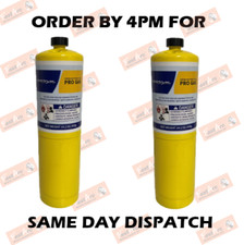 2 X MAPP MAP PRO PLUS GAS DISPOSABLE BOTTLE PLUMBERS BURNER CYLINDER 400G