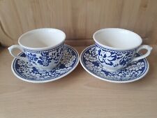 Mason Cup & Saucer Extra Large Breakfast - Blue And White Balik Design x 2