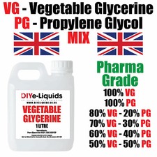 Vegetable Glycerine Propylene Glycol Mix EP/USP FOOD COSMETIC GRADE KOSHER VG PG