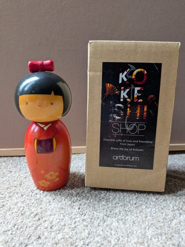 Japanese wooden kokeshi doll - wooden,