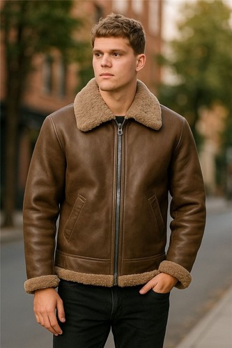 Mens brown shearling ww2 - brown,