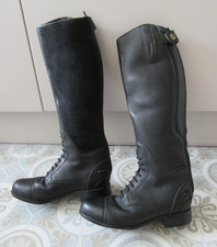 ARIAT Junior Bromont Tall H2O Boots Size Uk 1 (33) Black waterproof leather V.GC