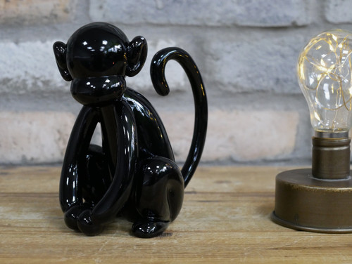 Black glossy little monkey - glossy,