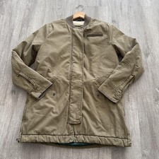 Y2K Abercrombie Military Field Jacket Mens Small Canvas Parka Utility Sherpa