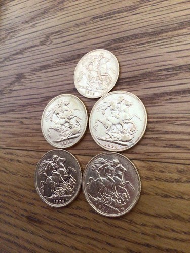 Gold full sovereigns - full, &