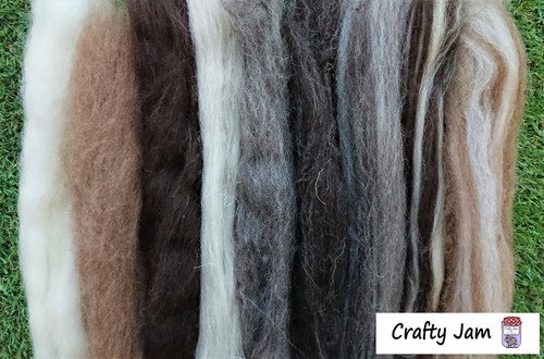 Natural ethical wool roving - ethical,