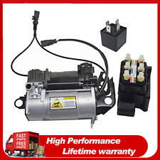 Fits Audi Q7 4LB 2006-2015 Air Suspension Compressor Pump with Relay Valve Block