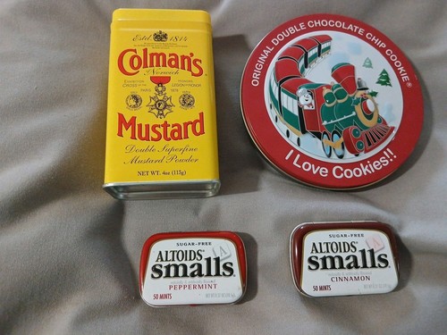 Job lot small tins - job,