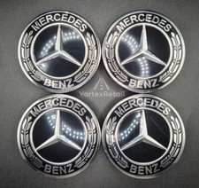 4X MERCEDES ALLOY WHEEL CENTRE