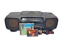 Sanyo MCD-Z1L Boombox Stereo Portable CD Cassette Tape Radio FM MW LW Vintage