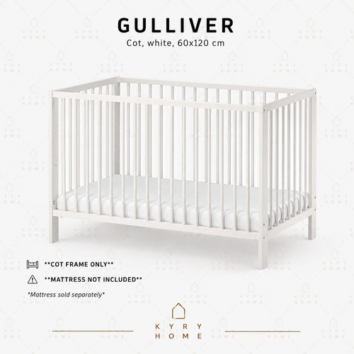 Ikea gulliver cot white 60x120 - ikea,