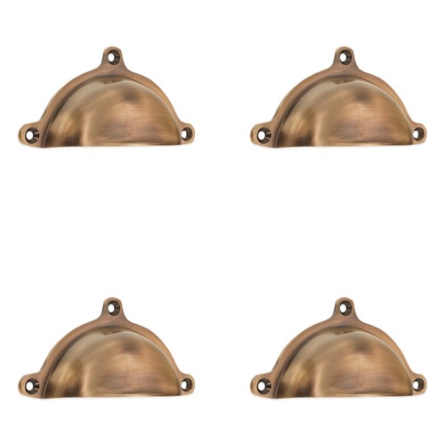 Cup pull antique brass half - antique,