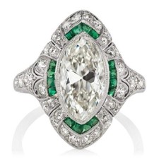 Art Deco 2.32 CT Marquise Cut
